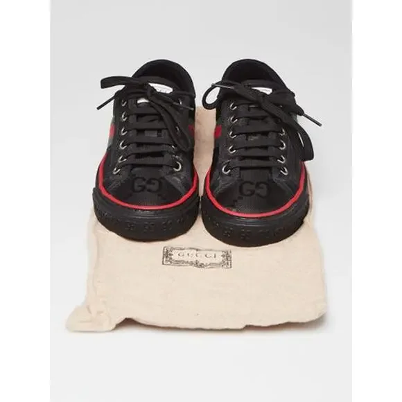 Gucci Black GG Canvas Off The Grid Low Top Sneakers 36.5 sz - Picture 3 of 6
